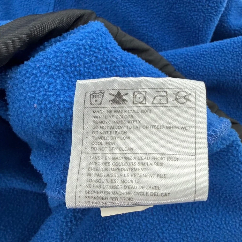Nike Vintage Quarter Zip Fleece Pullover Blue Black XL Swoosh Mock‎ Neck Pockets